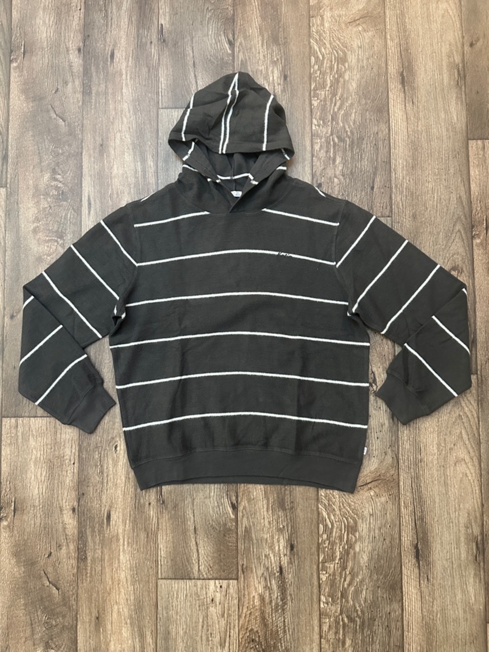Katin Soft Fleece Hooded Sweater Hoodie Men’s Size M Washed Black White